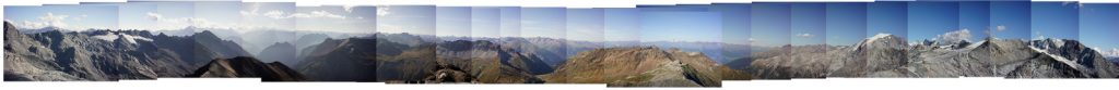 Alpenpanorama 360 Grad im Bereich des Ortler